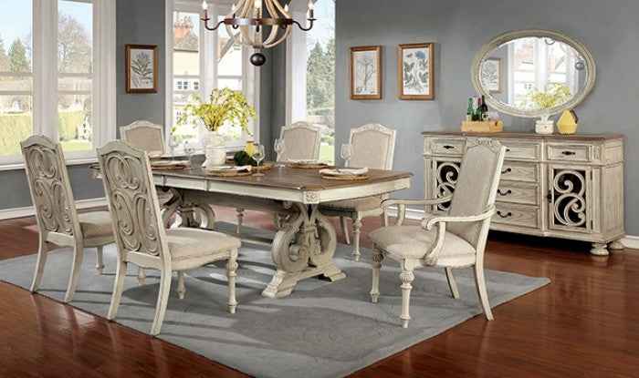 Arcadia Antique White 7-Piece Dining Room Set