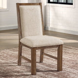 Monclova Rustic Oak/Beige Side Chair by Furniture of America at Eve Furniture