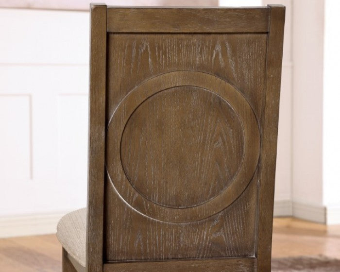 Monclova Rustic Oak/Beige Side Chair by Furniture of America at Eve Furniture