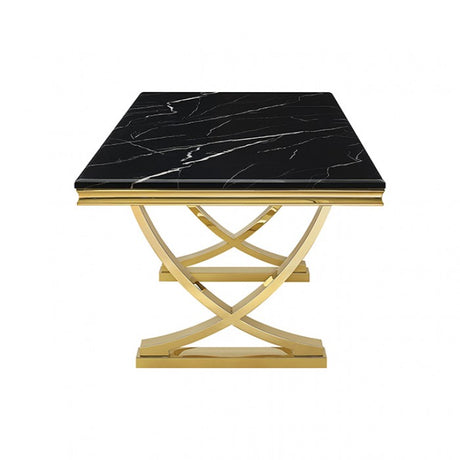 Wadenstil Gold/Black Dining Table by Furniture of America at Eve Furniture