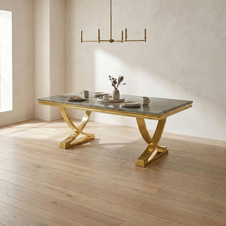 Wadenstil Gold/Green Dining Table by Furniture of America at Eve Furniture