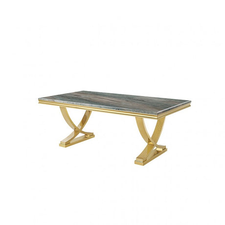 Wadenstil Gold/Green Dining Table by Furniture of America at Eve Furniture