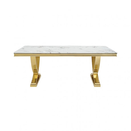 Wadenstil Gold/White Dining Table by Furniture of America at Eve Furniture