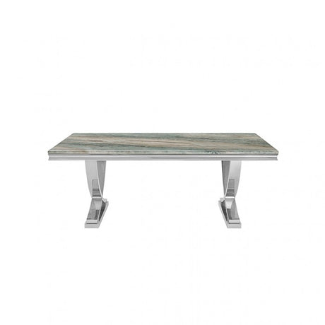 Wadenstil Green/Chrome Dining Table by Furniture of America at Eve Furniture