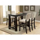 Sania Rustic/Antique Black 5-Piece Bar Table Set