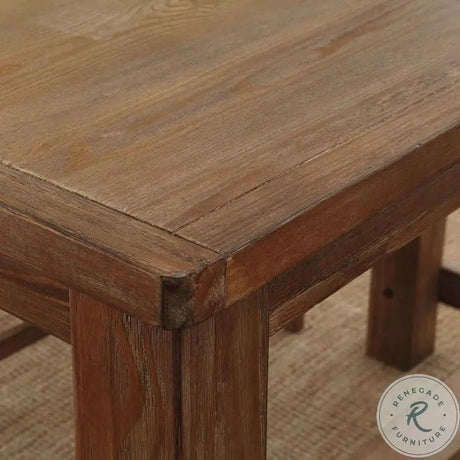 Sania Rustic Oak Counter Ht. Table by Furniture of America at Eve Furniture