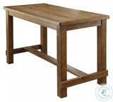 Sania Rustic Oak Counter Ht. Table by Furniture of America at Eve Furniture