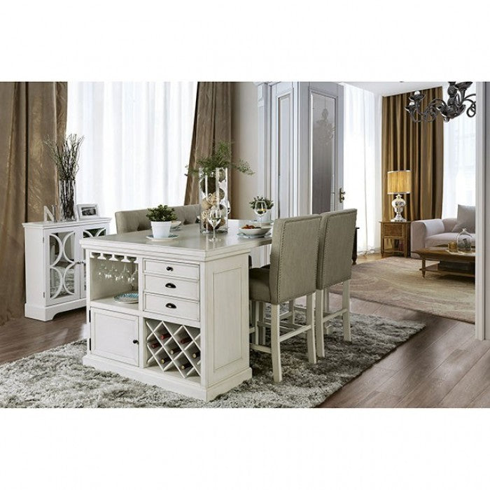 Sutton Antique White 5-Piece Dining Room Set