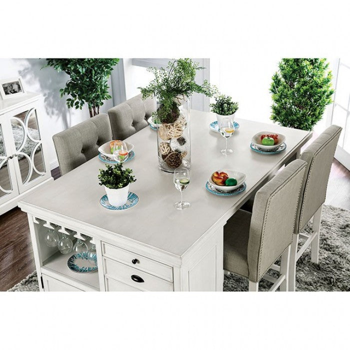 Sutton Antique White 5-Piece Dining Room Set
