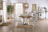 Auletta Rustic/Distressed White, Distressed Dark Oak 5-Piece Dining Room Set