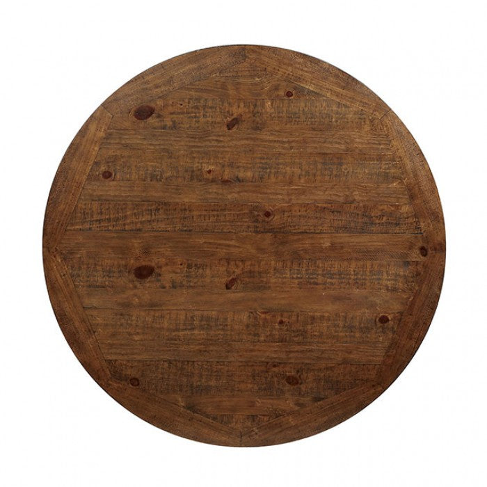 Auletta Rustic/Distressed White, Distressed Dark Oak 5-Piece Dining Room Set