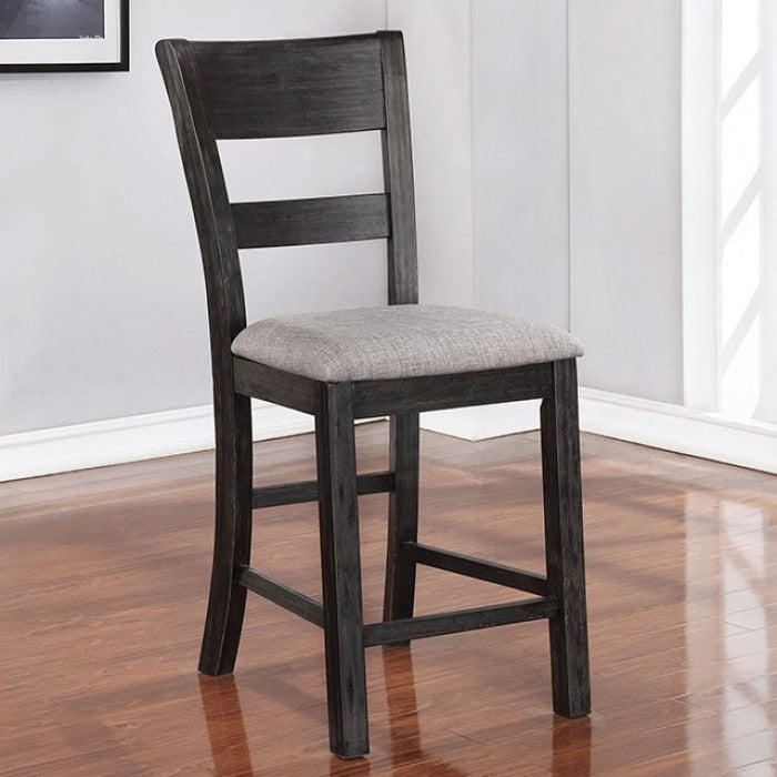 Sania Antique Black Counter Height Side Chair Set of 2