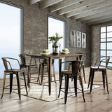 Cooper Dark Bronze/Dark Oak Counter Height Table