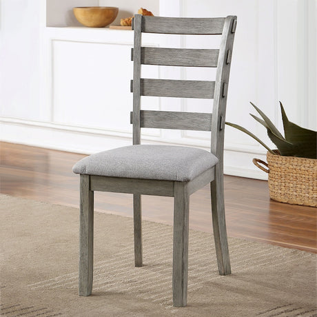 Laquila Gray Side Chair, Set of 2 by Furniture of America at Eve Furniture