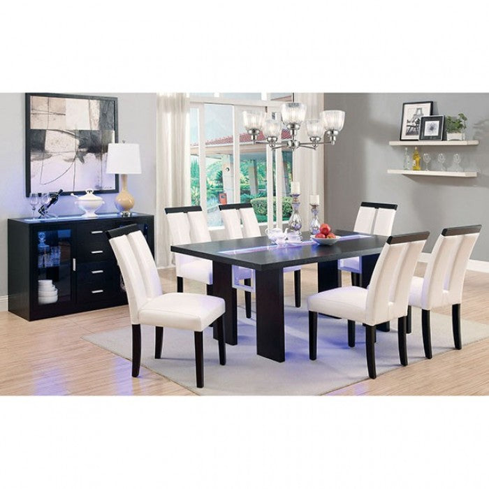 Luminar Black 7-Piece Dining Room Set