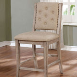 Ledyard Rustic Natural Tone Counter Height Side Chair Set of 2