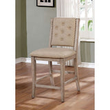 Ledyard Rustic Natural Tone Counter Height Side Chair Set of 2