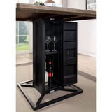 Dicarda Distressed Walnut/Sand Black Counter Height Table