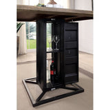 Dicarda Distressed Walnut/Sand Black Counter Height Table