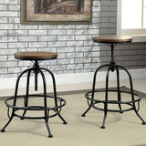 Silvia Black/Medium Oak Counter Height Chair Set of 2