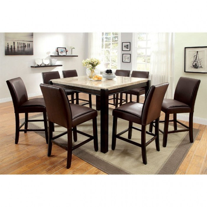 Gladstone Dark Walnut Counter Height Chair Set of 2