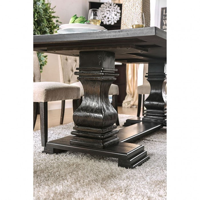Nerissa Rustic/Black 7-Piece Dining Room Set