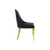 Neuveville Gold/Black Upholstered Side Chair Set of 2