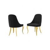 Neuveville Gold/Black Upholstered Side Chair Set of 2