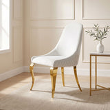 Neuveville Gold/White Upholstered Side Chair Set of 2