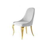 Neuveville Gold/White Upholstered Side Chair Set of 2