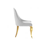 Neuveville Gold/White Upholstered Side Chair Set of 2
