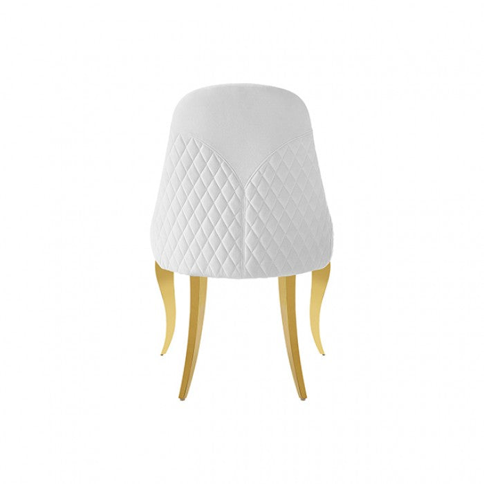 Neuveville Gold/White Upholstered Side Chair Set of 2