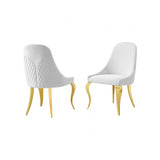 Neuveville Gold/White Upholstered Side Chair Set of 2