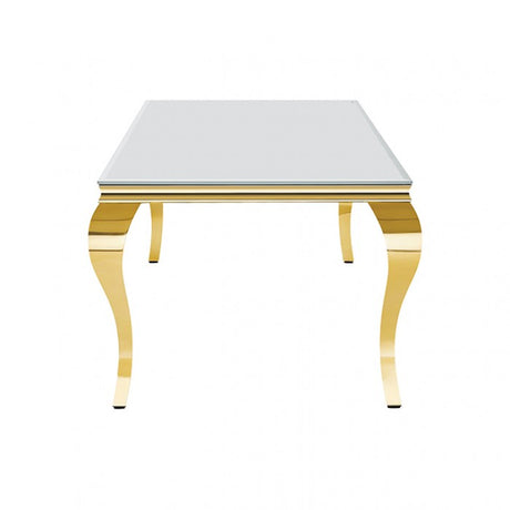 Neuveville Gold/White Dining Table by Furniture of America at Eve Furniture