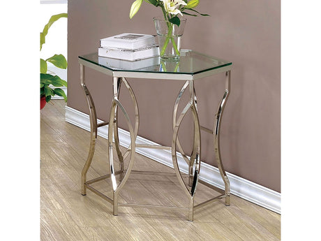 Zola Chrome End Table by Furniture of America at Eve Furniture