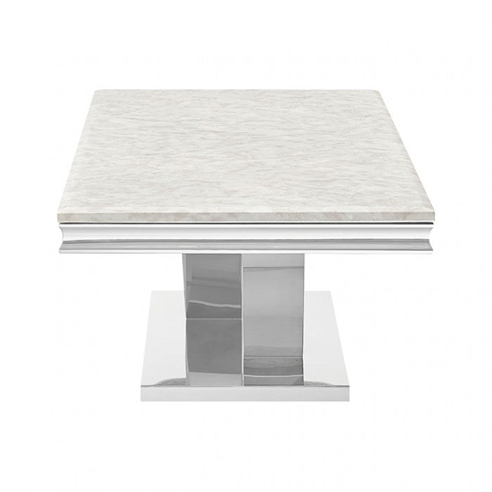 Villarsglane Chrome/Beige Coffee Table