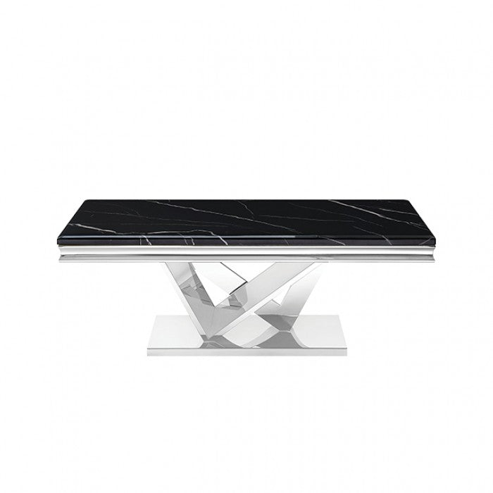 Villarsglane Chrome/Black Coffee Table