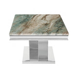 Villarsglane Chrome/Gray Coffee Table