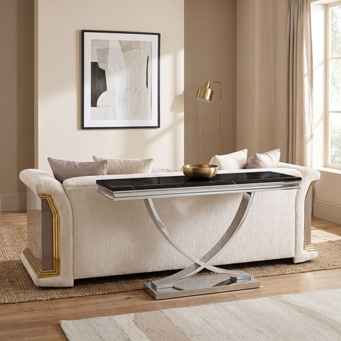 Wettingen Black/Chrome Sofa Table