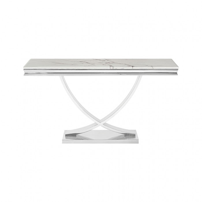Wettingen White/Chrome Sofa Table