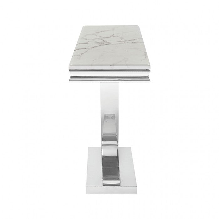 Wettingen White/Chrome Sofa Table