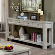 Meadow Antique White Sofa Table by Furniture of America at Eve Furniture