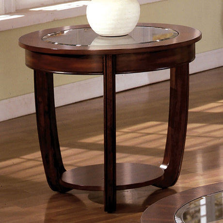 Crystal Falls Dark Cherry End Table by Furniture of America at Eve Furniture