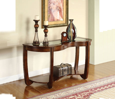 Crystal Falls Dark Cherry Sofa Table by Furniture of America at Eve Furniture