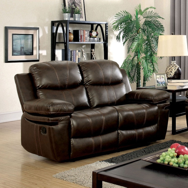 Listowel Brown Loveseat by Furniture of America at Eve Furniture