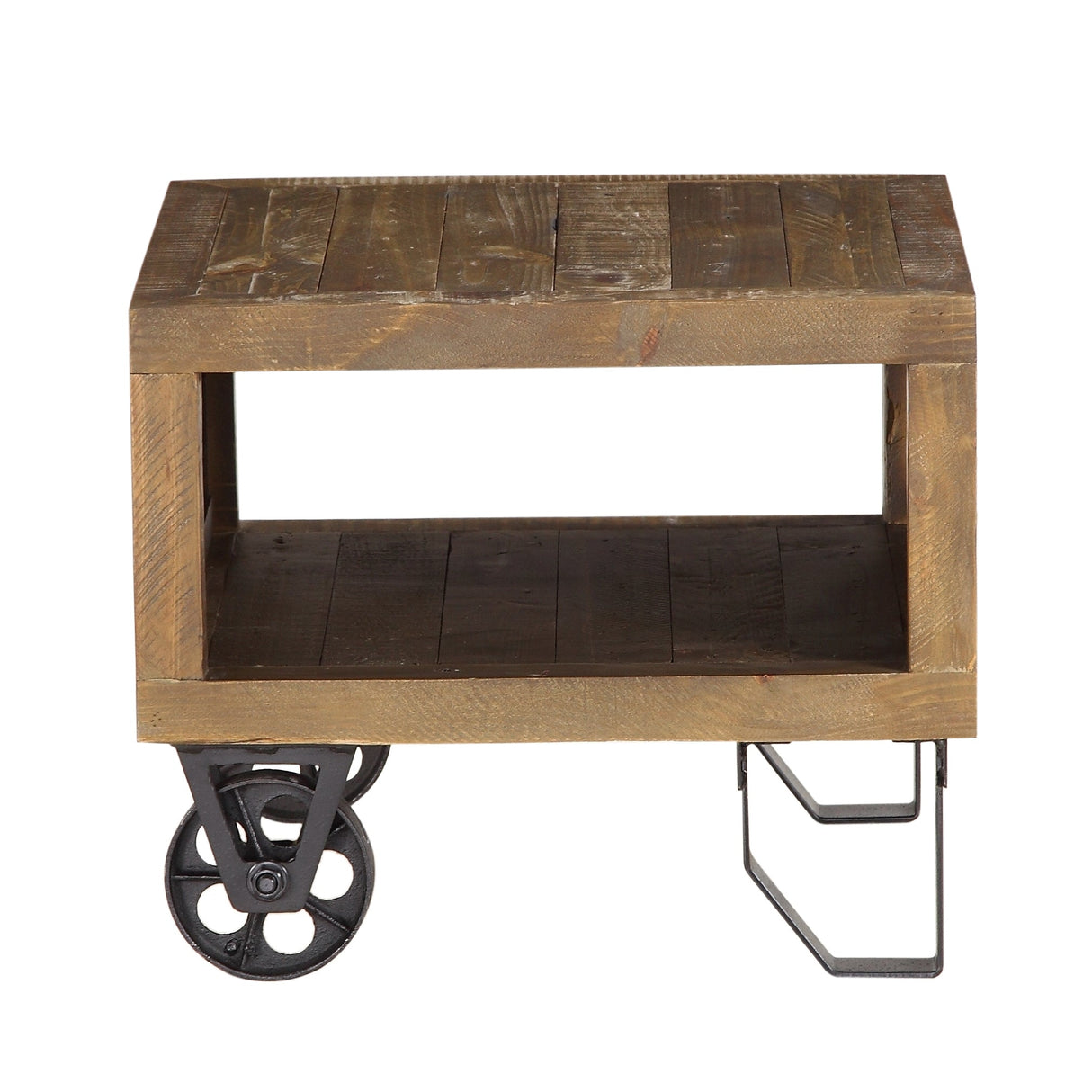 Coalburn Reclaimed Wood Square Side Table in Russett Brown by Modus Furniture at Eve Furniture