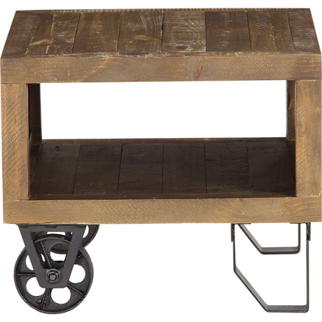 Coalburn Reclaimed Wood Square Side Table in Russett Brown by Modus Furniture at Eve Furniture