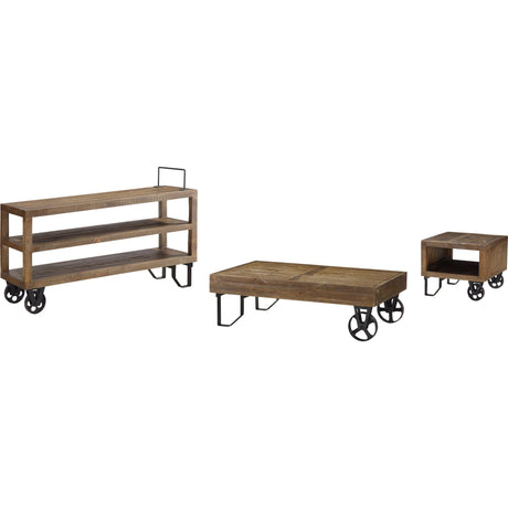 Coalburn Reclaimed Wood Square Side Table in Russett Brown by Modus Furniture at Eve Furniture