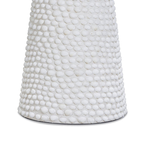 Coast Pearl White Seashell Round Side Table by TOV Furniture at Eve Furniture