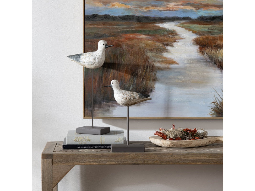 Coastal Bird White Statues by Crestview at Eve Furniture